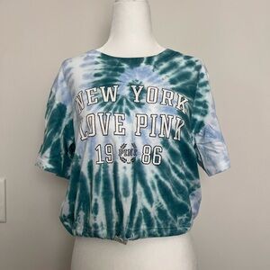 PINK Tie-Dye Crop Top